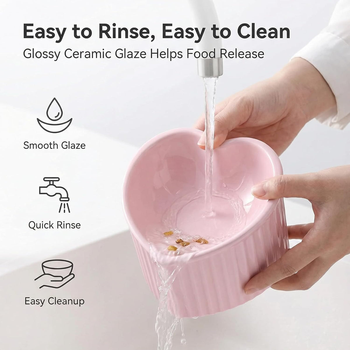 Elegant Dark Green Elevated Cat Bowls - Stress-Free Dining with Backflow Prevention, Dishwasher & Microwave Safe, Lead & Cadmium Free