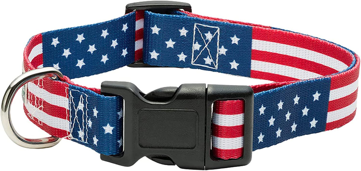 Patriotic American Flag Dog Collar - Classic Design Available in 5 Sizes (Small)
