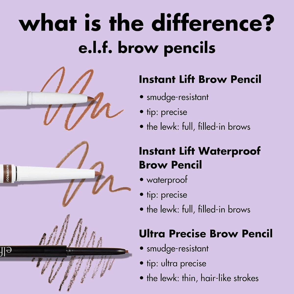Instant Lift Brow Pencil with Dual-Sided Precision Tip & Grooming Spoolie in Neutral Brown