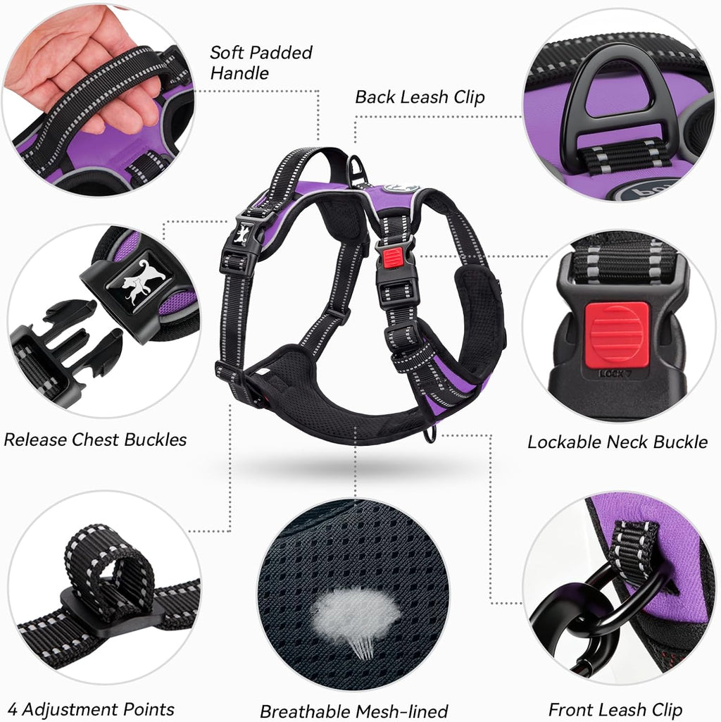 Ultimate No-Pull Dog Harness for Medium Dogs - Comfortable, Adjustable & Reflective