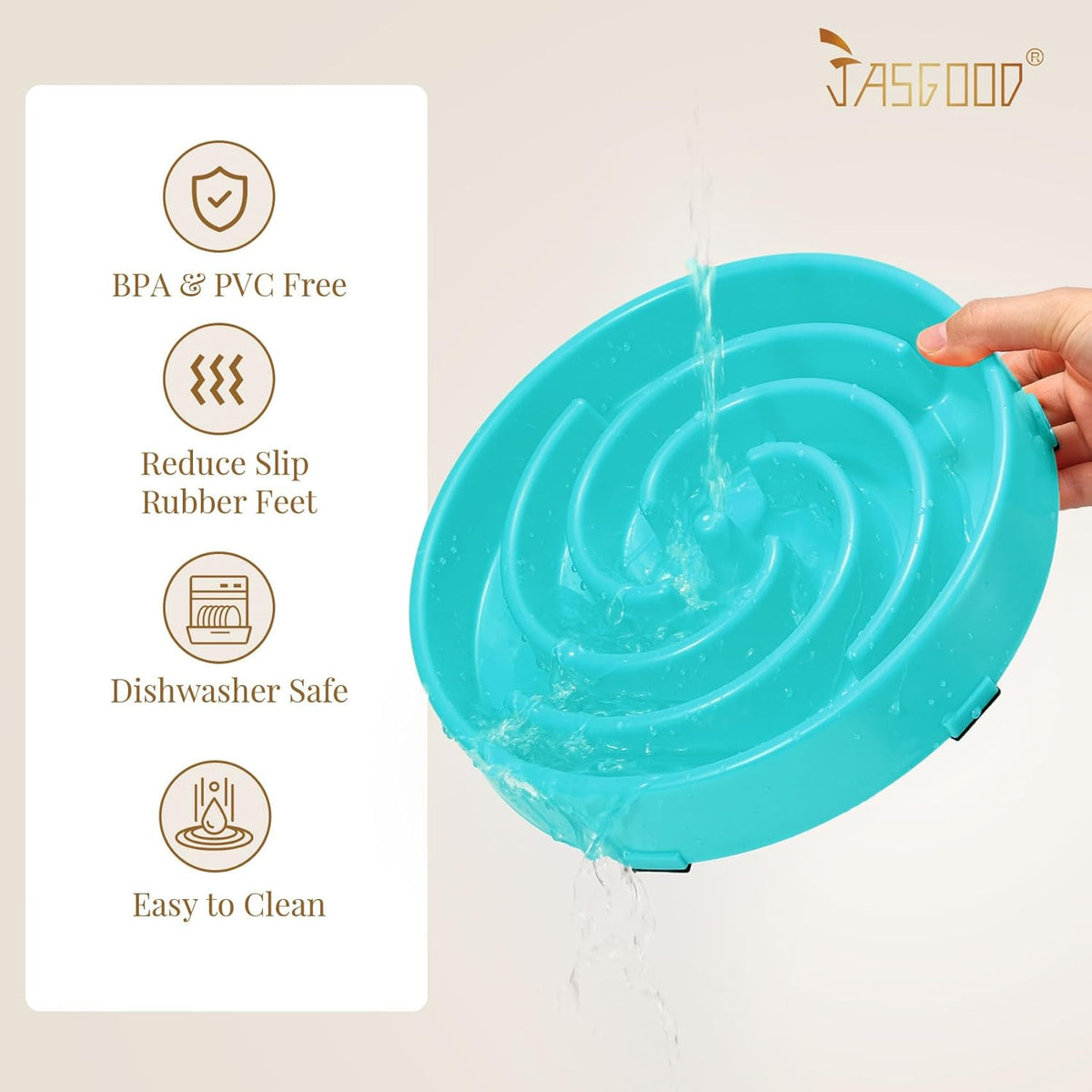 Elevated Slow Feeder Bowl for Large and Medium Dogs - Anti-Gulping Design to Prevent Bloat and Choking