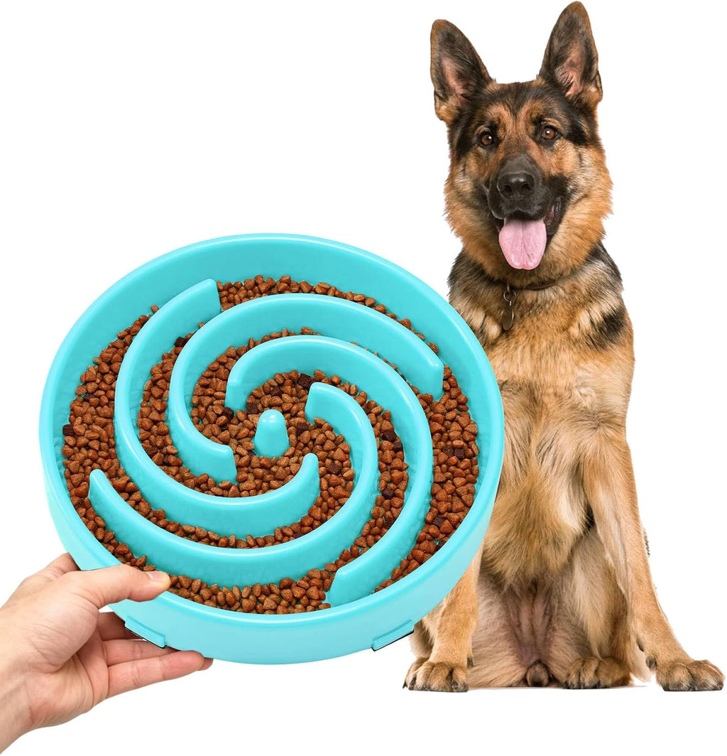 Elevated Slow Feeder Bowl for Large and Medium Dogs - Anti-Gulping Design to Prevent Bloat and Choking