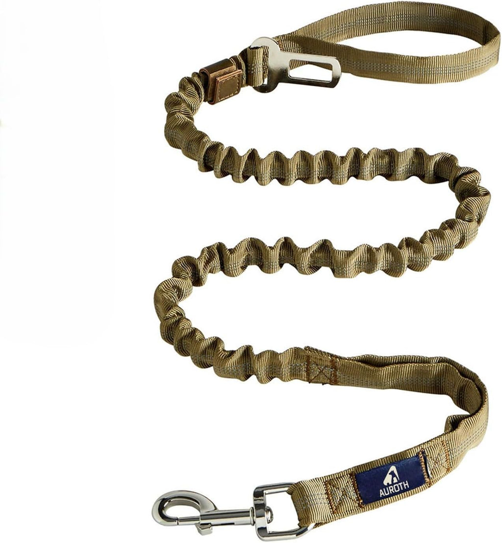 Ultimate Heavy Duty Bungee Dog Leash for Large Breeds - Shock Absorbing, No-Pull Design with Dual Padded Handles