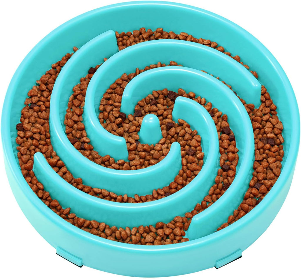 Elevated Slow Feeder Bowl for Large and Medium Dogs - Anti-Gulping Design to Prevent Bloat and Choking