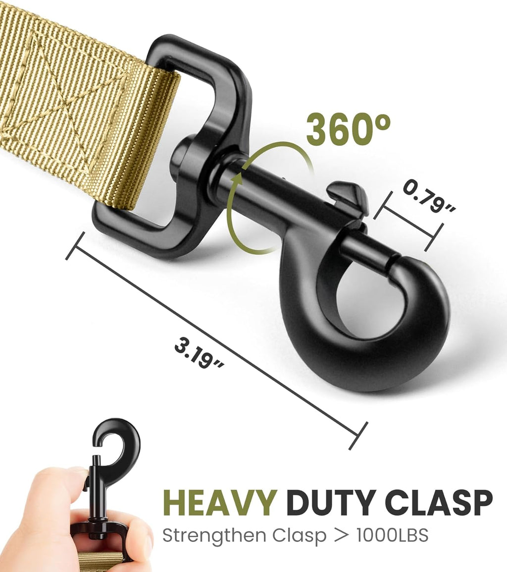 Ultimate Comfort and Control: Heavy-Duty Bungee Dog Leash with Shock Absorption and Padded Handles